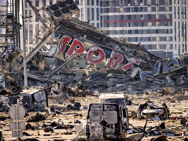 The damage at the Retroville shopping mall. Picture: AFP