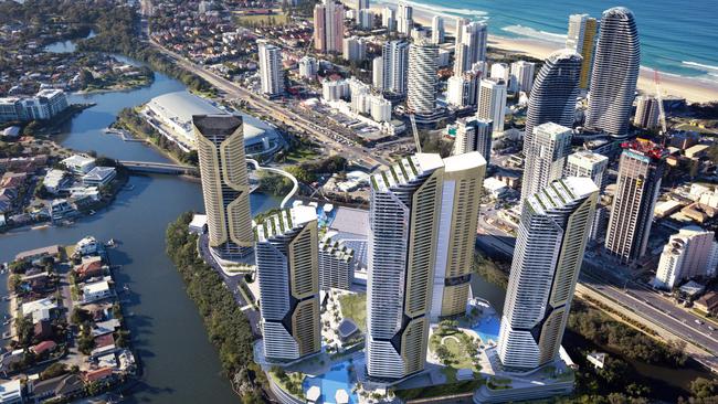 An artist impression of The Star Gold Coast's mega master plan concept. Picture: supplied