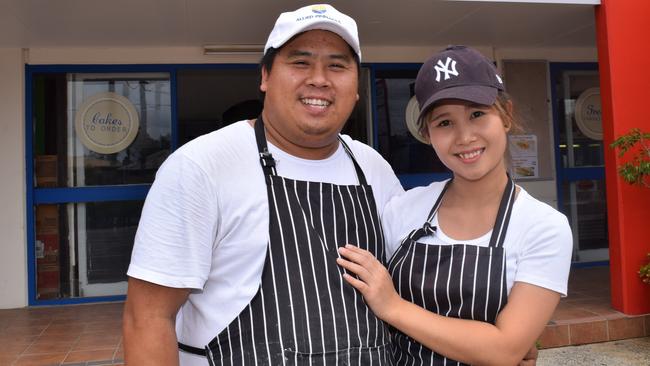 Rick and Sunny Lu, owners of Hunter Street Bakery. Picture: Darren Hallesy