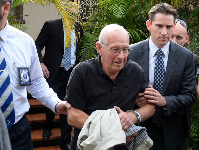 The day Rogerson was arrested in relation to Jamie Gao’s death. Picture: AAP Image/Dan Himbrechts