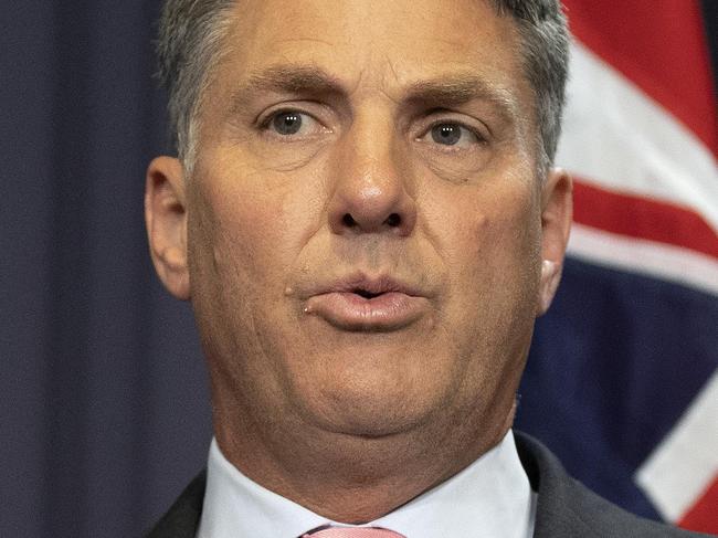 CANBERRA, AUSTRALIA NewsWire Photos OCTOBER 10, 2022:Deputy prime Minister Richard Marles and Minister for Defence Industry Pat Conroy spoke to media at Parliament House in Canberra.Picture: NCA NewsWire / Gary Ramage