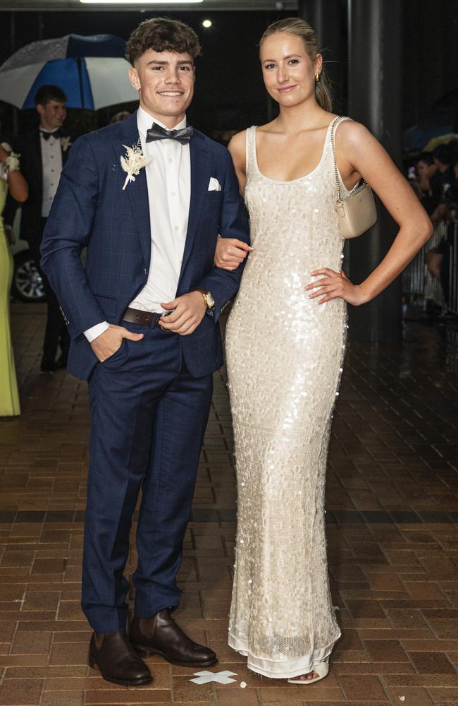 Cale Maurice and partner Lucy Thompson at Toowoomba Grammar School formal at Rumours International, Wednesday, November 13, 2024. Picture: Kevin Farmer