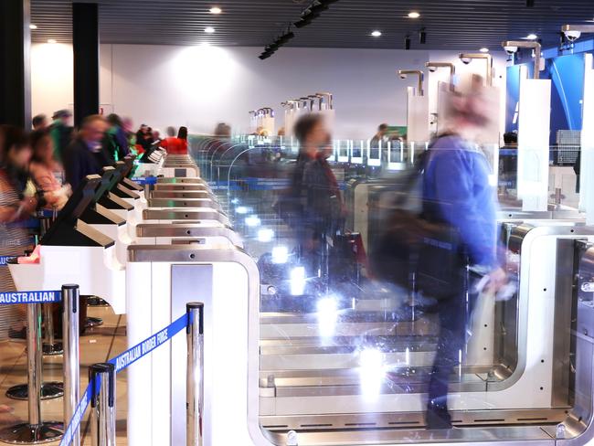 Supplied image of SmartGates, all 83 gates now in operation across Australia’s eight international airports.