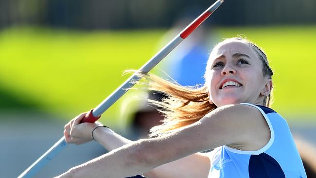 Charlotte Withers in the U14 Javelin.