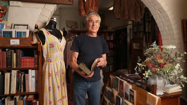 Michael Richmond of Kookaburra Books and Clothing in South Hobart will close at their current location in January due to the lease being ended by the new building owners. They are now looking for a new location. Picture: Nikki Davis-Jones