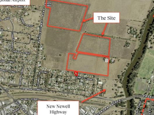 Proposed site of the subdivision in Dubbo. Photo: Supplied.