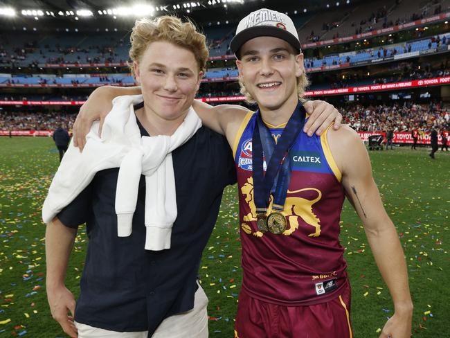 Brothers Levi and Will Ashcroft on grand final day. Picture:Michael Klein