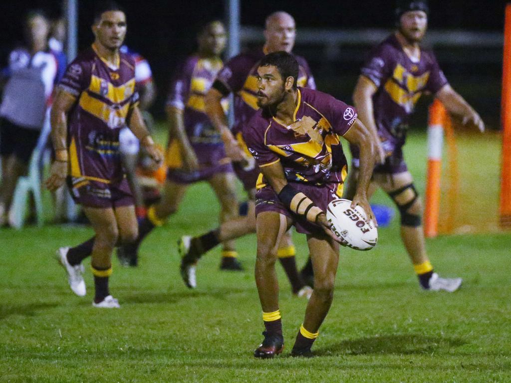Cockatoo's Jai Watson in action in the Cairns and District Rugby League (CDRL) match between the Ivanhoe Knights and the Southern Suburbs Cockatoos, held at Smithfield. Picture: Brendan Radke