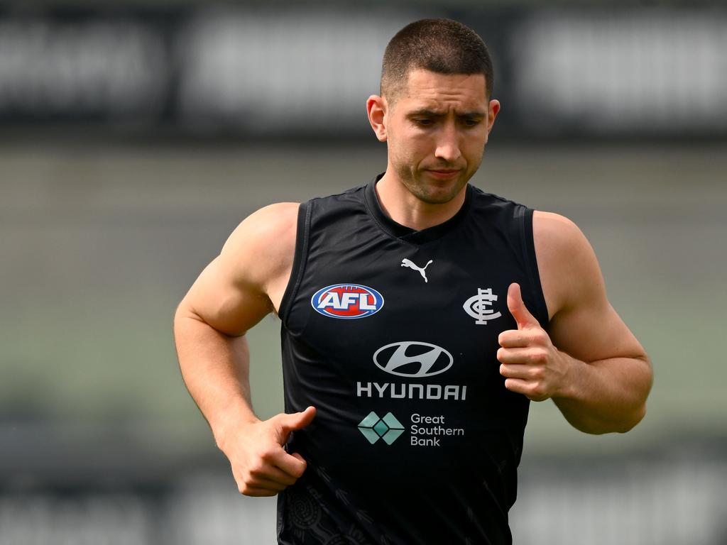 Carlton are set to regain Jacob Weitering. Picture: Getty Images