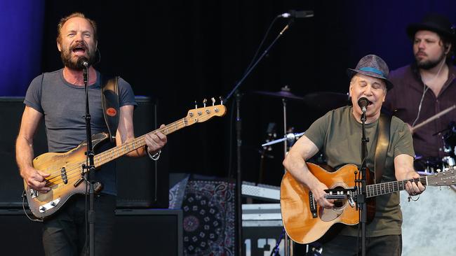 Sting and Paul Simon perform at Coopers Brewery. Picture: Dylan Coker