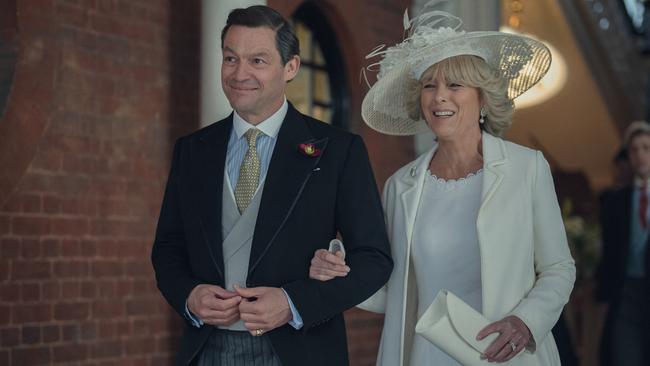 Dominic West as Prince Charles and Olivia Williams as Camilla. Picture: Netflix