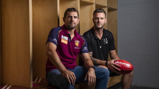 Luke Hogde and Jake Edwards say the program encourages kids to talk about their feelings and know that they are not alone. Picture: Mark Cranitch.