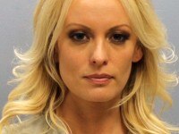COLUMBUS, OH - JULY 12: (EDITORS NOTE: Best quality available)  In this handout provided by Franklin County Sheriff's Office, adult film actress Stephanie Clifford aka Stormy Daniels poses for a mugshot photo after being arrested at an Ohio strip club for allegedly touching three undercover detectives during her performance in violation of state law July 12, 2018 in Columbus, Ohio. Daniels posted a $6,054 bail and was released. (Photo by Franklin County Sheriff's Office via Getty Images)