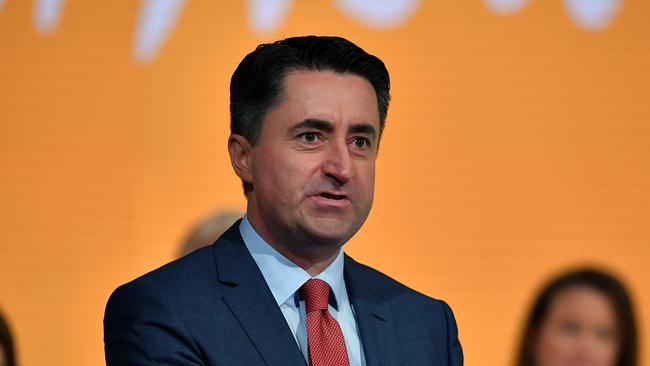 Director of News Gaven Morris is seen speaking during the ABC Annual Public Meeting in Ultimo, Sydney, Friday, February 9, 2018. (AAP Image/Joel Carrett) NO ARCHIVING