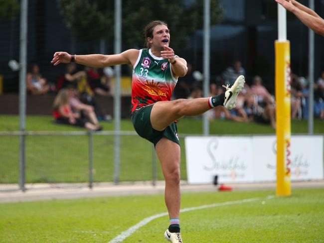 Pictured: South Cairns Cutter Tyler Roos. AFL Cairns 2024. Photo: Gyan-Reece Rocha