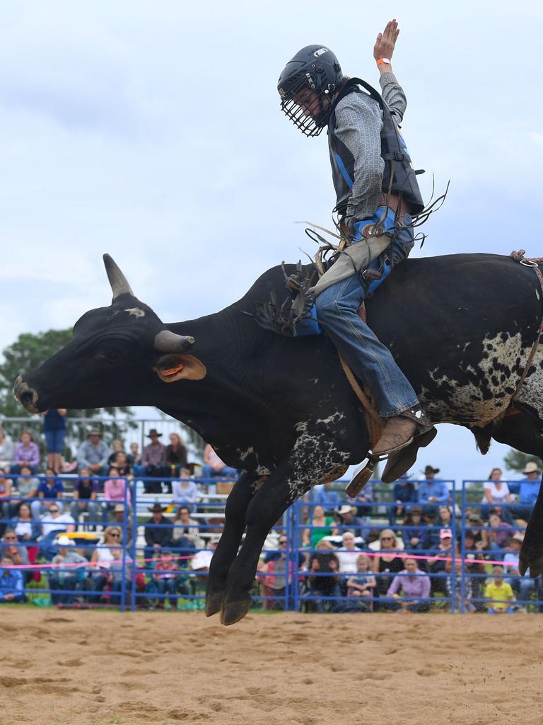 Gympie Bull n Bronc - Under 18 Junior Bull Ride, Marcus Russell. Picture: Shane Zahner