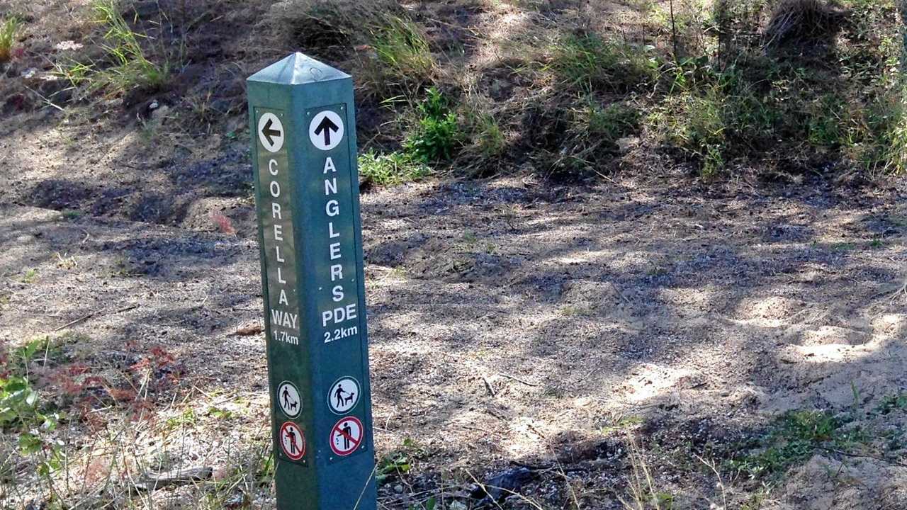 A recycled plastic directional sign at Blacks Beach Spit. Picture: Contributed