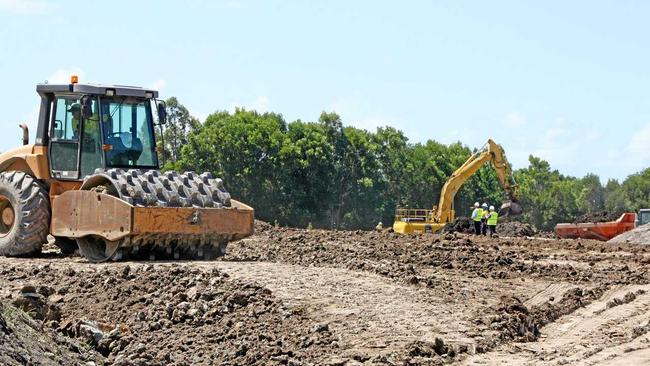 Site works are under way at Suncoast Business Park in Quanda Road, Coolum Beach. Picture: Erle Levey