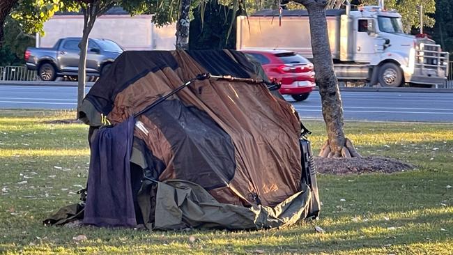 Homeless have returned to Carey Park at Southport to camp out.