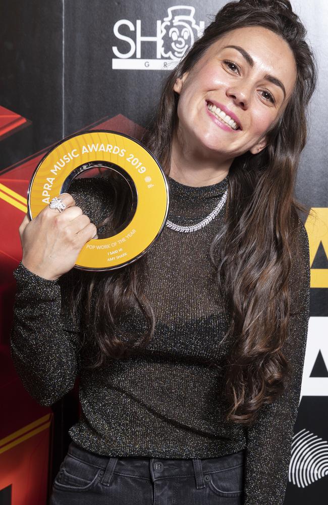 Amy Shark has won three APRAs including Song of The Year and has two nominations for the 2022 awards. Picture: AAP.