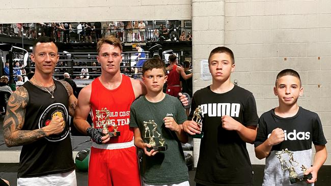 PCYC GC fighter Ryder Damro (in the red) has looked good in a handful of fights.