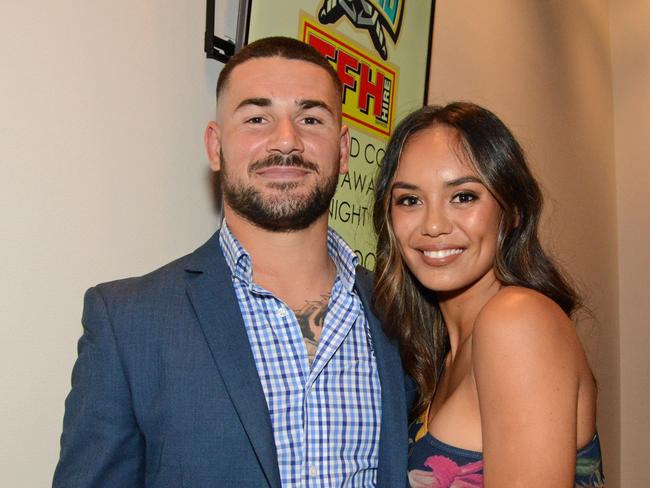 Nathan Peats and Jade Ruka at Gold Coast Titans Awards night at QT Resort, Surfers Paradise. Picture: Regina King