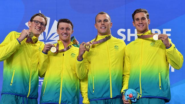 Horton, Elijah Winnington, Kyle Chalmers and Alexander Graham won gold in the men’s 4 x 200m freestyle relay.