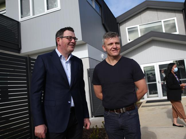 Daniel Andrews and South Barwon MP Darren Cheeseman. Picture: Alan Barber