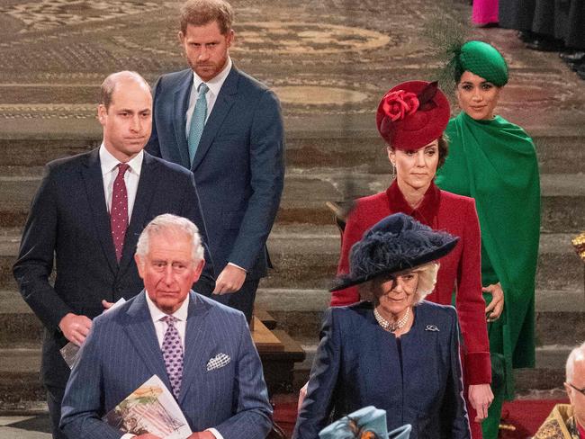 It’s thought the last time they were all seen in public together was at Harry and Meghan’s final engagement as senior royals in March 2021. Picture: Phil Harris / POOL / AFP