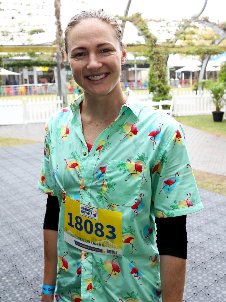 <p>Swimmer Cate Campbell at the Bridge to Brisbane race. Sunday, August 26, 2018 (AAP Image/Richard Waugh)</p>