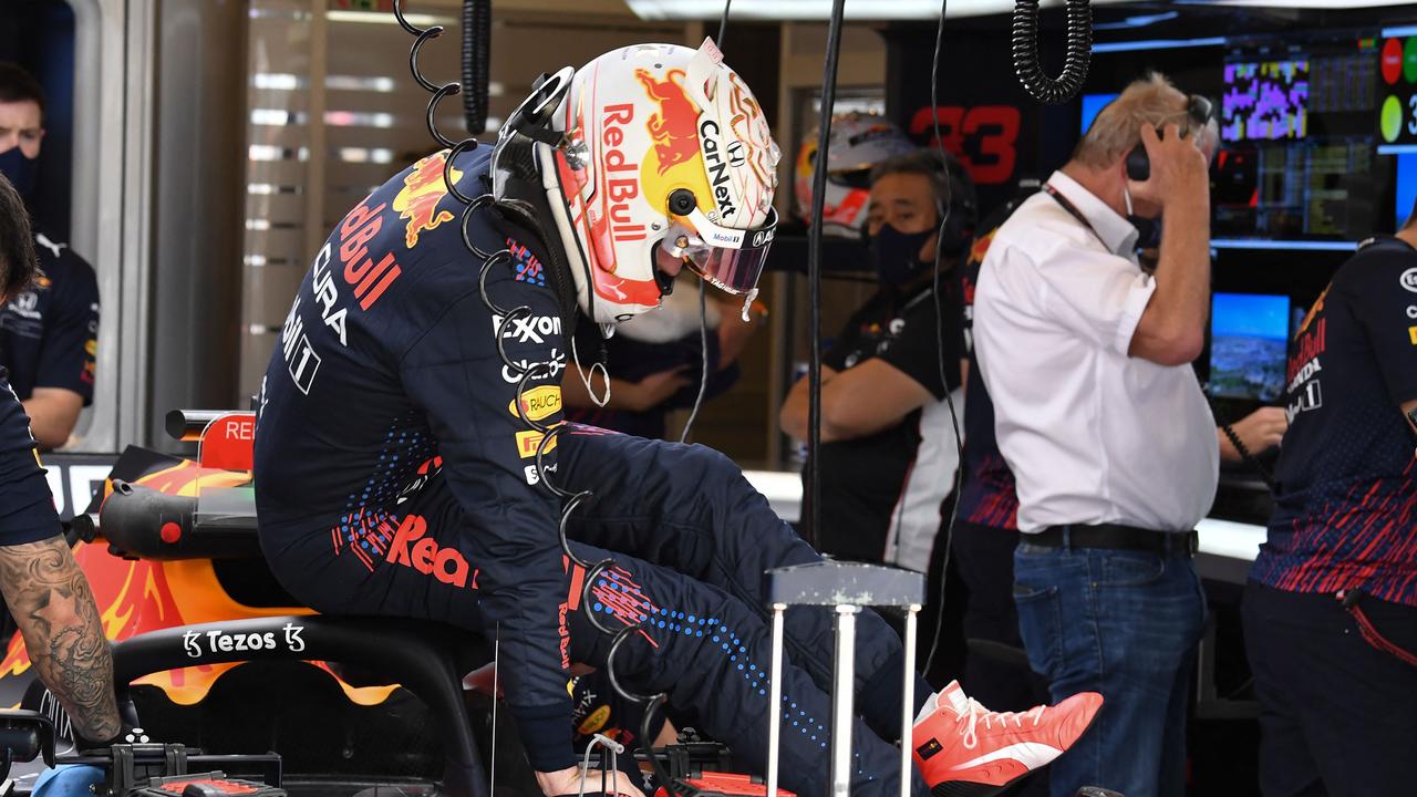 Max Verstappen dari Red Bull memiliki beberapa masalah.  (Foto oleh Robyn Beck / AFP)