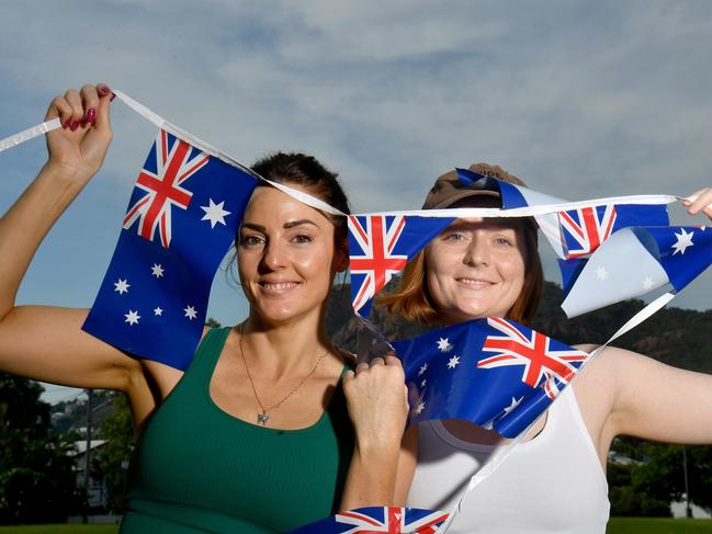 Amy Savage and Mara Emmerling can't wait for the Aussie Day Fun Run at Jezzine Barracks and for other Australia Day activities along the Strand. Picture: Evan Morgan