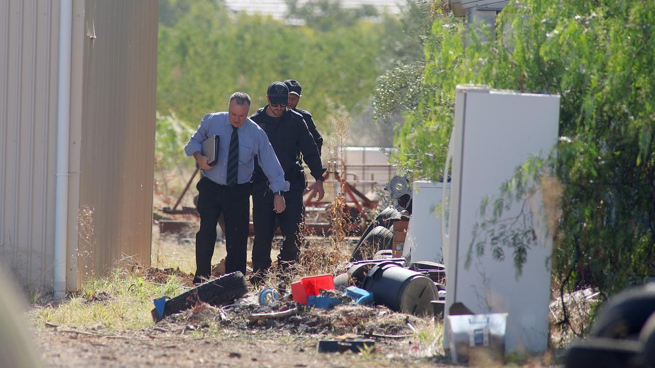 Police and forensic teams search the Kudla property in 2023, Picture: NewsWire / Kelly Barnes