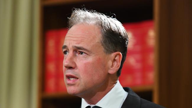 ‘These 10 million tests will allow our state and territory public health units to be able to test right through 2020’: Minister for Health Greg Hunt. Picture: AAP