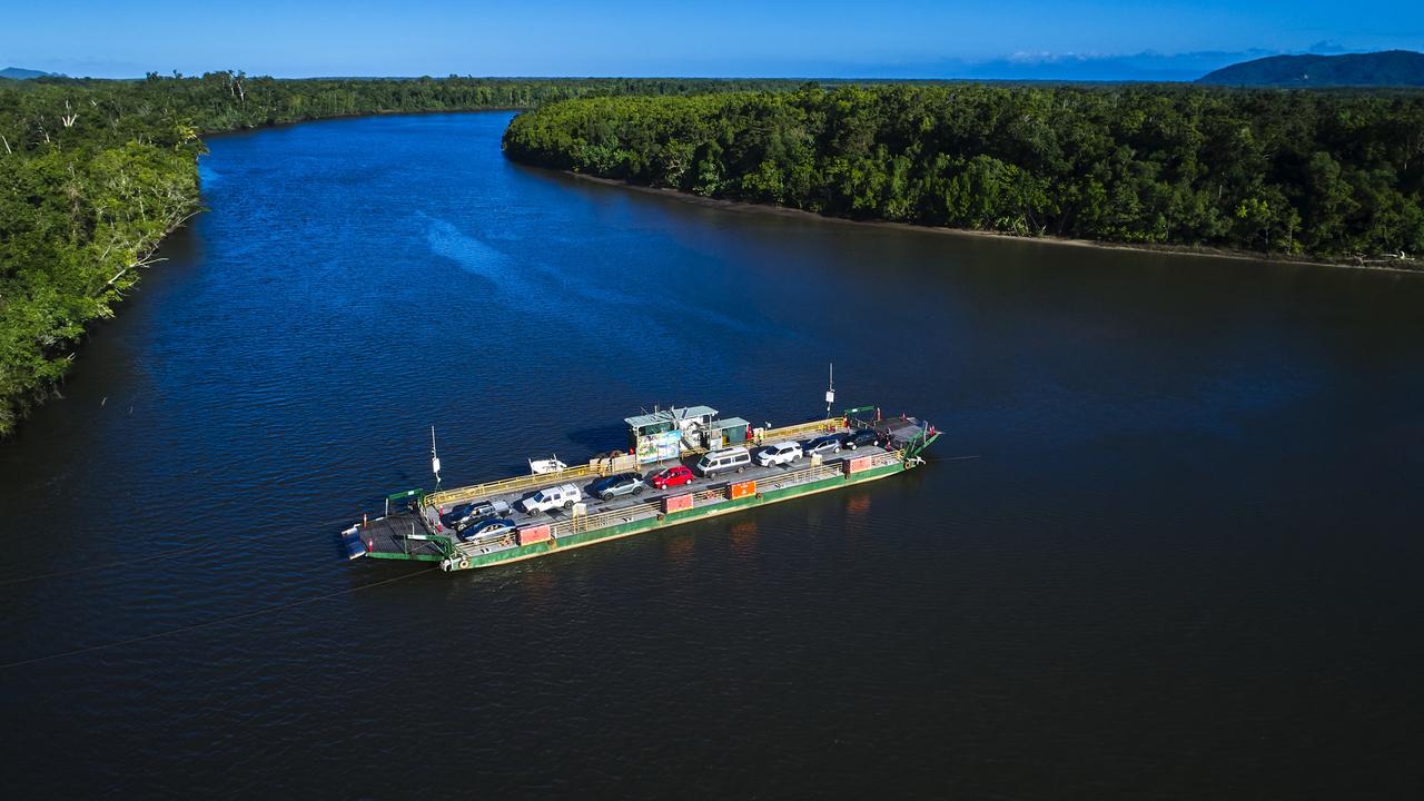 The Daintree Ferry is unlikely to reopen on Saturday, Douglas Shire mayor Michael Kerr has said. Picture: Brad Newton