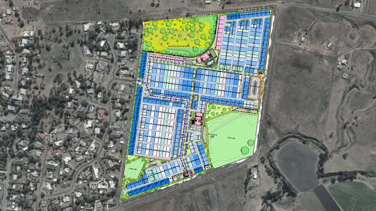 Concept art and designs for Liven LLC Development Pty Ltd's new 442-dwelling retirement village, proposed for Gowrie Birnam Road at Gowrie Junction.