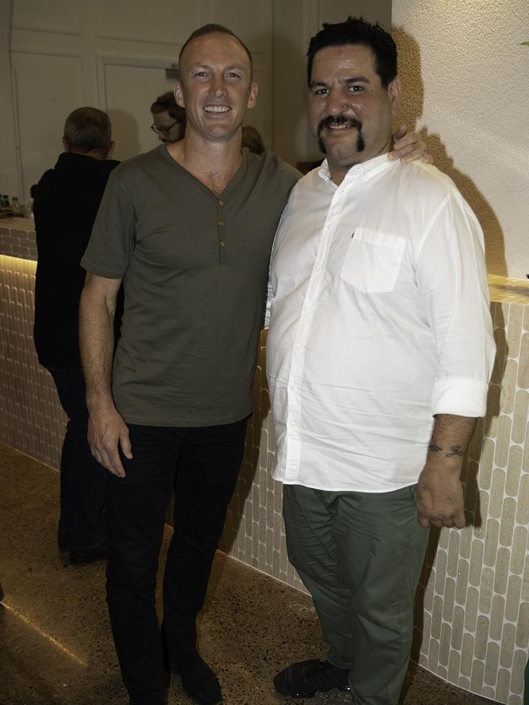 Darren Lockyer and Carl Webb at the launch of the Carl Webb Foundation at The Lussh, Woolloongabba. Socials: Damien Anthony Rossi | Picture: Nick Mehaffey (Weekend Ritual)