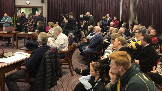 The public gallery during Mitcham Council's meeting.