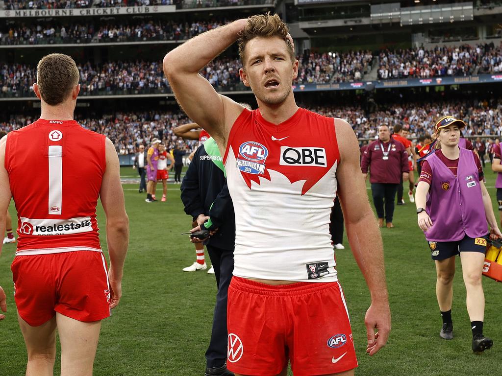 A dejected Luke Parker after losing to the Brisbane Lions in the 2024 AFL Grand Final. Picture: Phil Hillyard