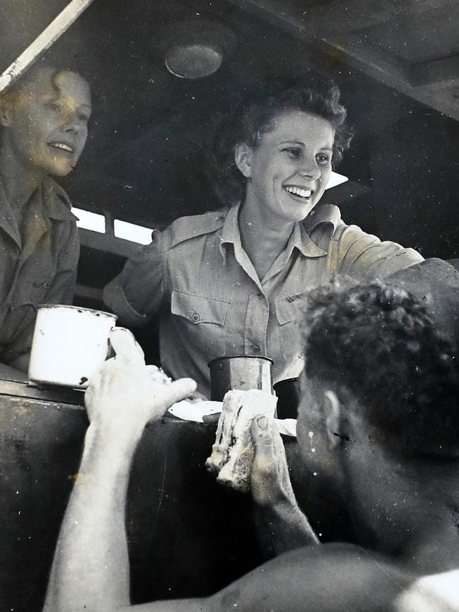 Joan Evans working with the Women’s Voluntary Service on the frontline of WWII in Burma 1944.