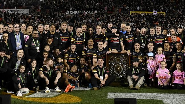 Panthers squad after finishing as premiers in 2023. Credit: NRL Images.