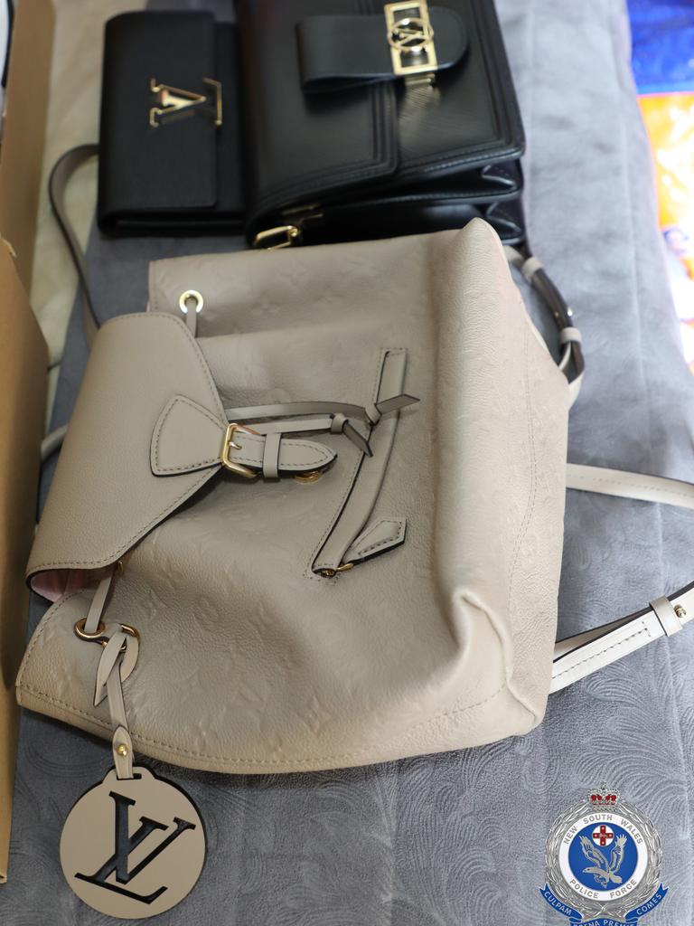 Police found three Louis Vuitton handbags. Source: NSW Police.