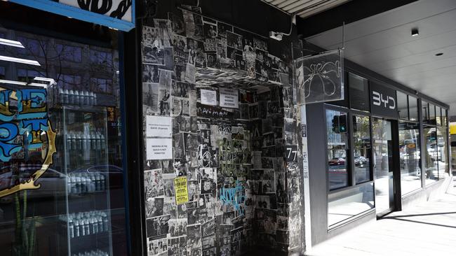 The doors of Sydney institution Club 77. Picture: Richard Dobson