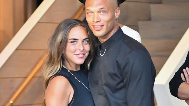 Jeremy Meeks and Chloe Green at a Topman Store, LA. Picture: Shutterstock/Splash News
