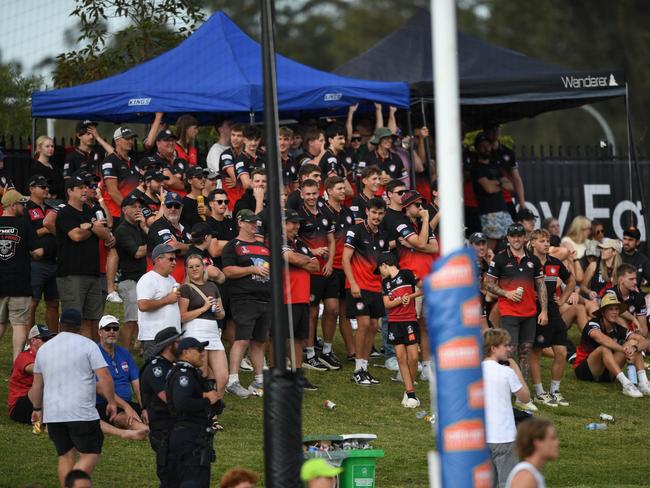 The Redland Victoria Point faithful at the 2024 QAFL grand final. Picture: Highflyer Images.