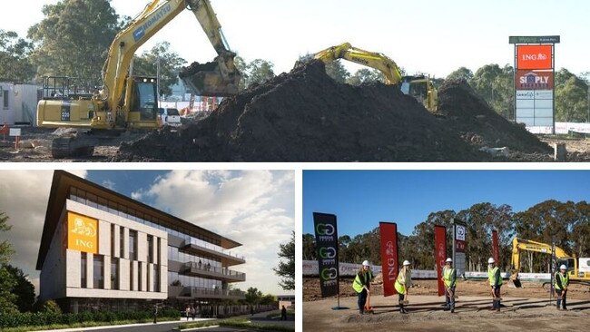 Construction has begun on ING bank's new $11 million call centre and head quarters at Wyong. Picture: supplied