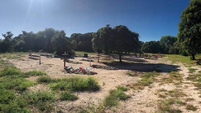 Grave sites in Pormpuraaw were restored as part of a Community Development Program organised by Rise Ventures, but critics say the work participants did without pay did not lead them into jobs and a skills gap prevails in the towns with the second-highest unemployment in the nation.