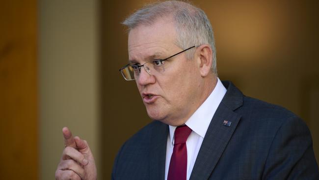 Scott Morrison in Canberra on Friday. Picture: Getty Images