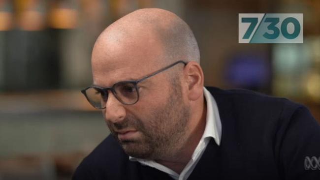 George Calombaris has spoken on camera. Picture: ABC/7.30