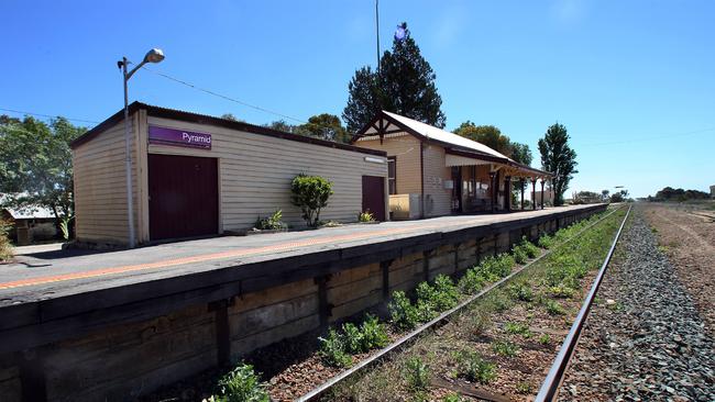 Pyramid Hill station where Krystal Fraser arrived from Bendigo the night she disappeared.